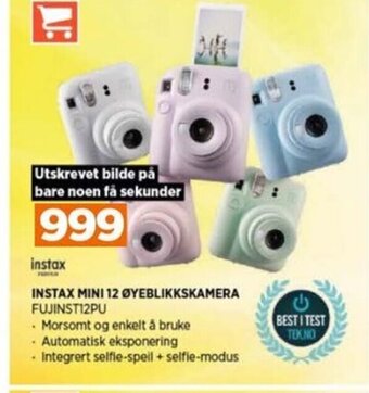 POWER INSTAX MINI 12 ØYEBLIKKSKAMERA FUJINST12PU tilbud