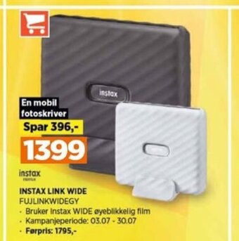 POWER INSTAX LINK WIDE FUJLINKWIDEGY tilbud