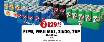 PEPSI, PEPSI MAX, ZINGO, 7UP