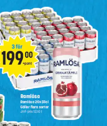 Eurocash Ramlösa Ramlös a 20x33cl Gäller flera sorter tilbud