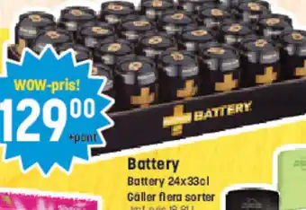 Eurocash Battery Battery 24x33cl Gäller flera sorter tilbud