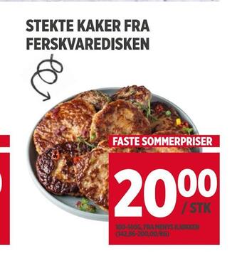 Meny Stekte kaker fra ferskvaredisken tilbud