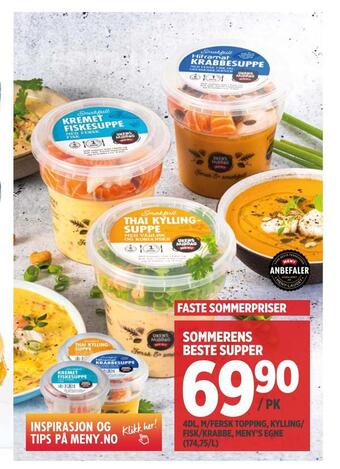 Meny Sommerens beste supper tilbud