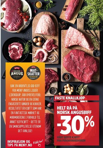Meny HELT RÅ PÅ NORSK ANGUSBIFF tilbud