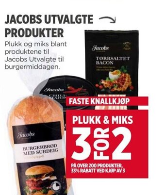 Meny JACOBS UTVALGTE PRODUKTER tilbud