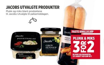Meny JACOBS UTVALGTE PRODUKTER tilbud