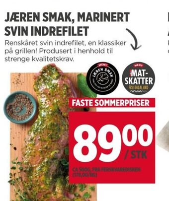 Meny JÆREN SMAK, MARINERT SVIN INDREFILET tilbud