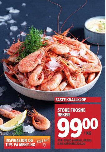 Meny STORE FROSNE REKER tilbud