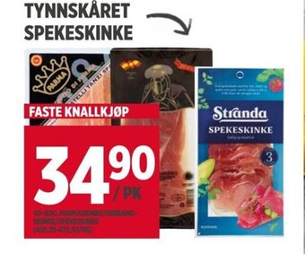 Meny TYNNSKÅRET SPEKESKINKE tilbud