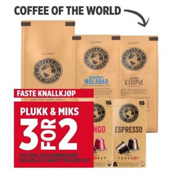 Meny COFFEE OF THE WORLD tilbud