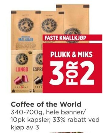 Meny Coffee of the World tilbud