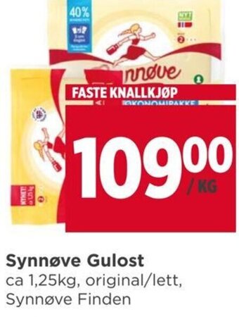 Meny Synnøve Gulost tilbud