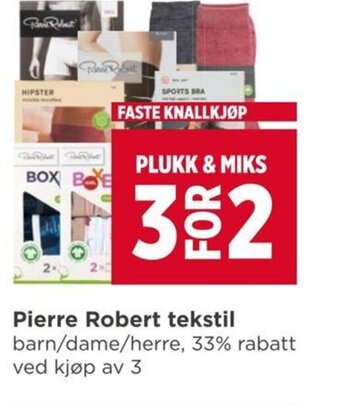 Meny Pierre Robert tekstil tilbud