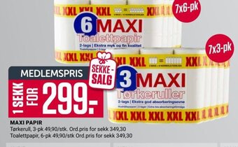Europris MAXI PAPIR tilbud
