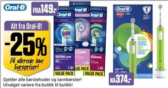 Europris Alt fra Oral-B! tilbud