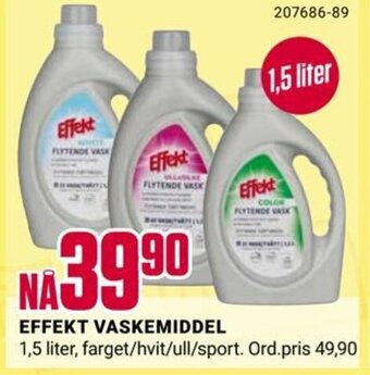 Europris EFFEKT VASKEMIDDEL tilbud