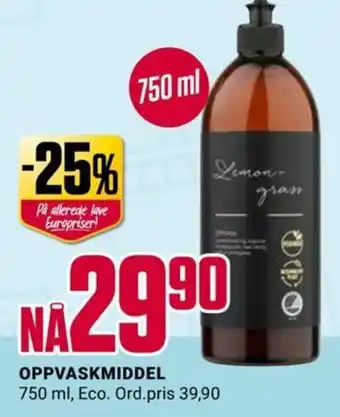 Europris OPPVASKMIDDEL 750 ml, Eco. tilbud