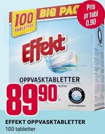 Europris EFFEKT OPPVASKTABLETTER 100 tabletter tilbud