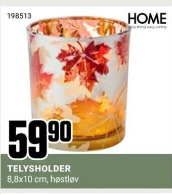 Europris TELYSHOLDER 8,8x10 cm, høstløv tilbud