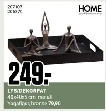 Europris LYS/DEKORFAT 40x40x5 cm, tilbud