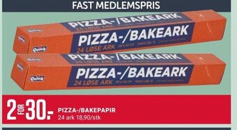 Europris PIZZA-/BAKEPAPIR tilbud