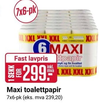 Europris Maxi toalettpapir tilbud