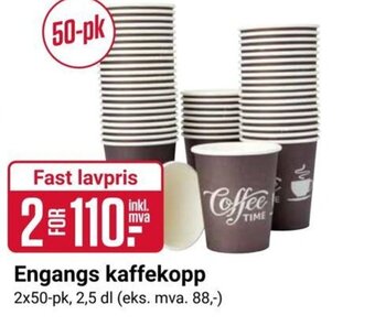 Europris Engangs kaffekopp tilbud