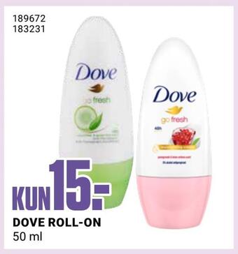 Europris Dove roll-on tilbud