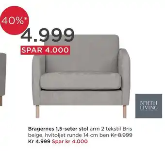 Møbelringen Bragernes 1,5-seter stol tilbud