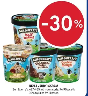Rema 1000 BEN & JERRY ISKREM tilbud