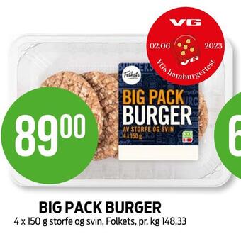 Kiwi Big pack burger tilbud