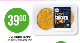 Kiwi Kyllingburger tilbud