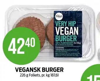 Kiwi Vegansk burger tilbud