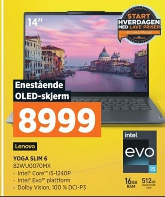 POWER Lenovo YOGA SLIM 6 82WU0070MX tilbud