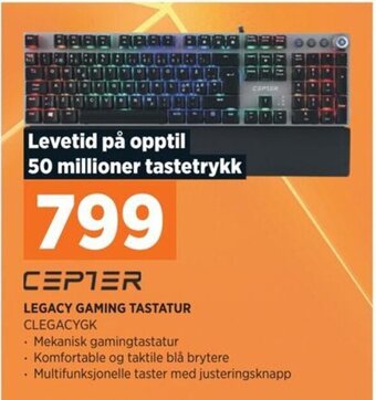 POWER LEGACY GAMING TASTATUR CLEGACYGK tilbud