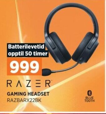 POWER GAMING HEADSET RAZBARX22BK tilbud