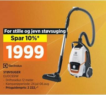 POWER Electrolux STØVSUGER EUOC931W tilbud