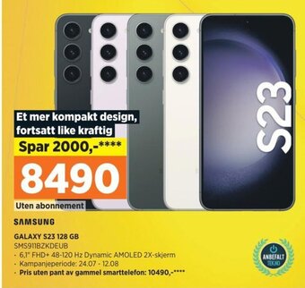 POWER SAMSUNG GALAXY S23 128 GB tilbud