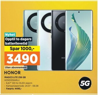 POWER HONOR MAGIC5 LITE 256 GB tilbud
