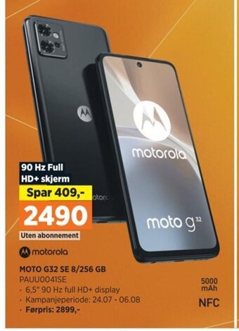 POWER MOTO G32 SE 8/256 GB PAUU0041SE tilbud