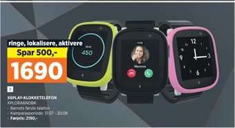 POWER X6PLAY-KLOKKETELEFON tilbud