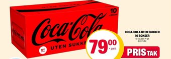 Coop Extra COCA-COLA UTEN SUKKER 10 BOKSER tilbud