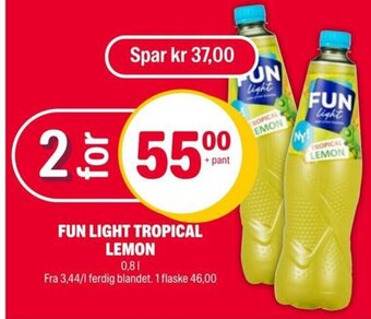 Coop Extra FUN LIGHT TROPICAL LEMON tilbud