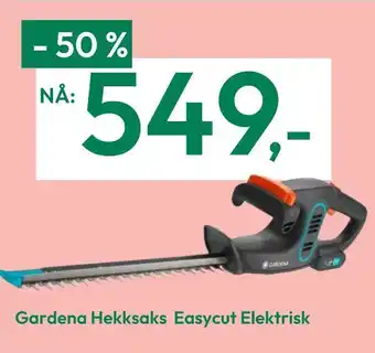 Gigaboks Gardena hekksaks easycut elektrisk tilbud