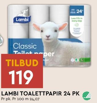 Coop Mega Lambi toalettpapir 24 pk tilbud