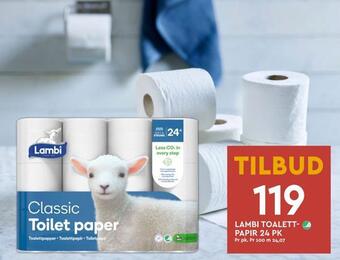 Coop Mega Lambi toalett- papir 24 pk tilbud