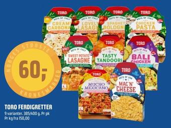 Coop Obs Toro ferdigretter tilbud