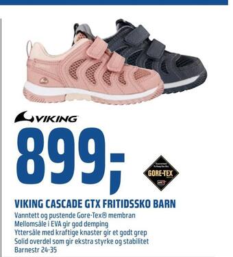 Coop Obs Viking cascade gtx fritidssko barn tilbud