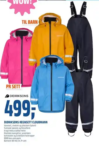 Coop Obs Didriksons regnsett cloudmann tilbud