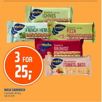 Coop Obs Wasa sandwich tilbud